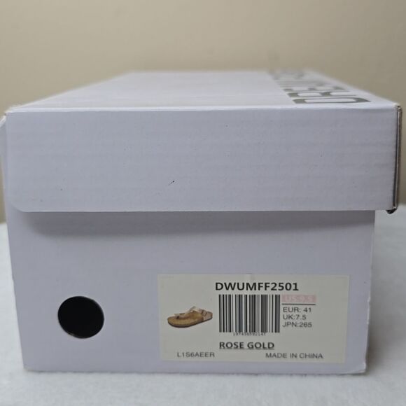 NIB DREAM PAIRS Women's Supportive Cork Flip Flops Sz US 9.5 Rose Gold - Picture 8 of 8